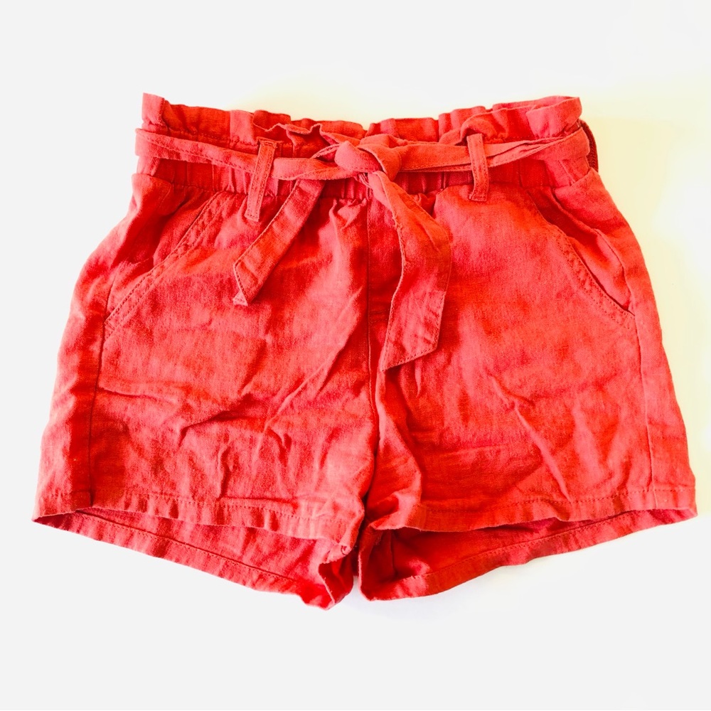 Rewash Coral Linen Shorts - Girl’s L